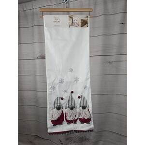 Aspen TABLE RUNNER Embroidered 14" x 72" Christmas Gnomes New
